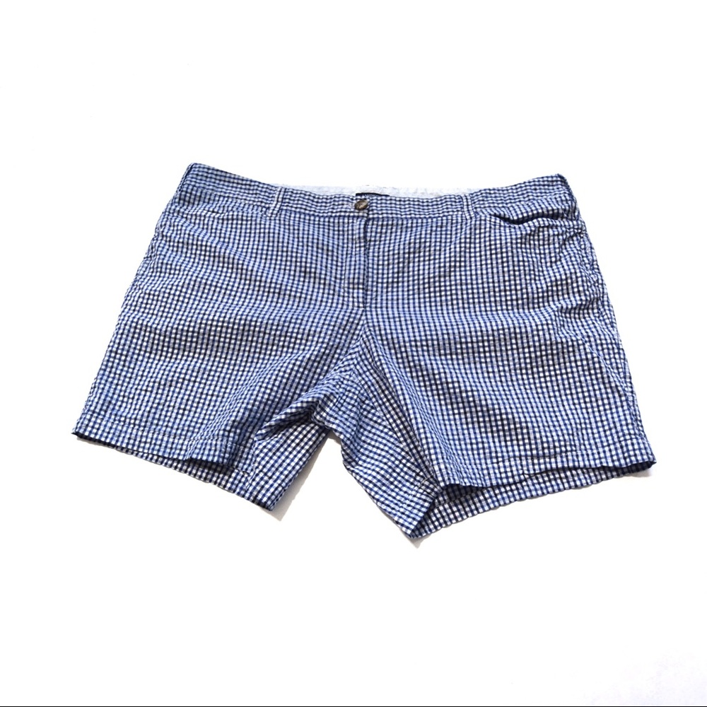 Lands end gingham print shorts 22w